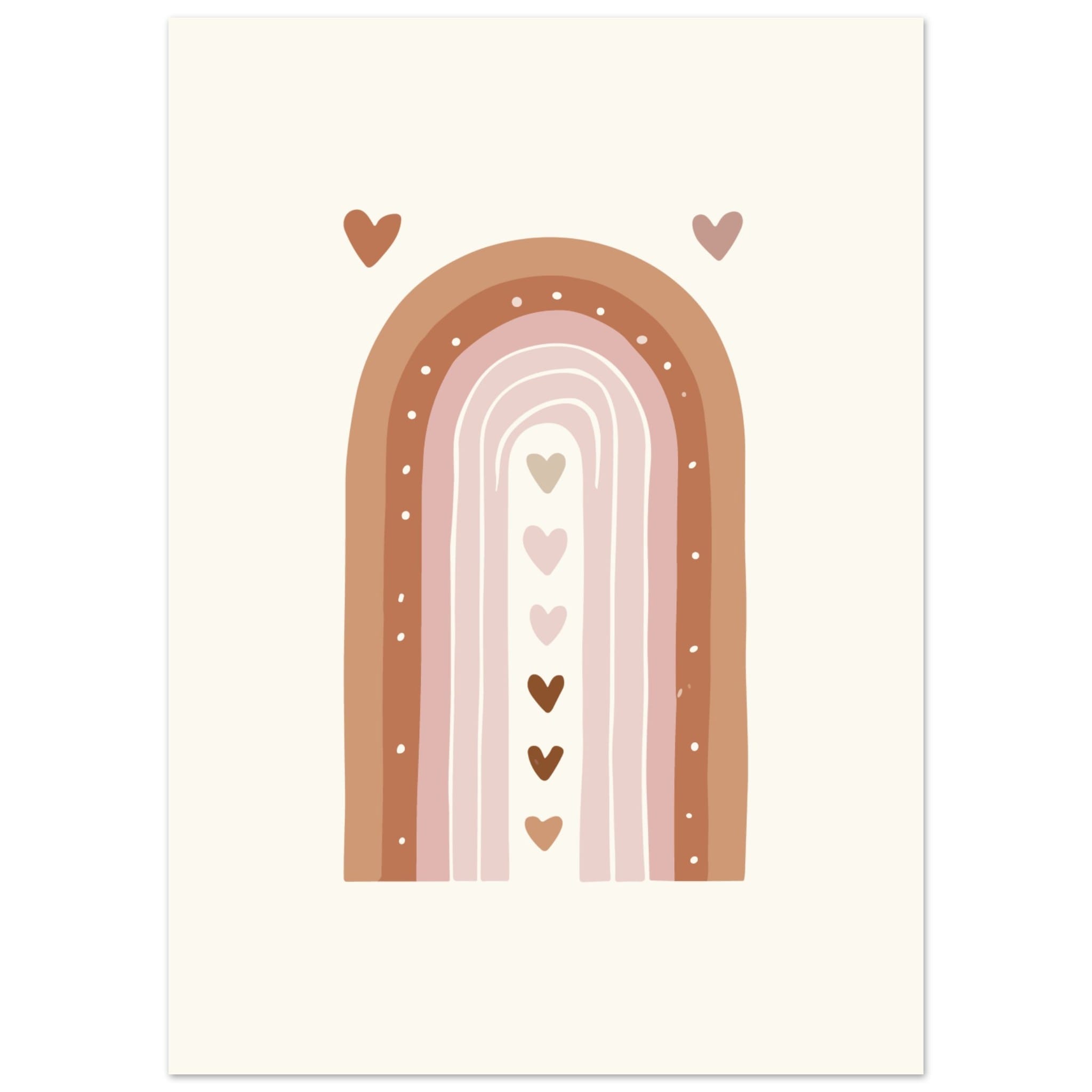 Artfulprints Poster Pastel rainbow I - 50x70 cm - Roze