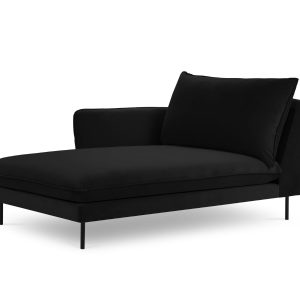 Cosmopolitan Design linker meridiaan Vienna flueel, zwart – 170x110x95 Cosmopolitan Design linker meridiaan Vienna flueel, zwart – 170x110x95