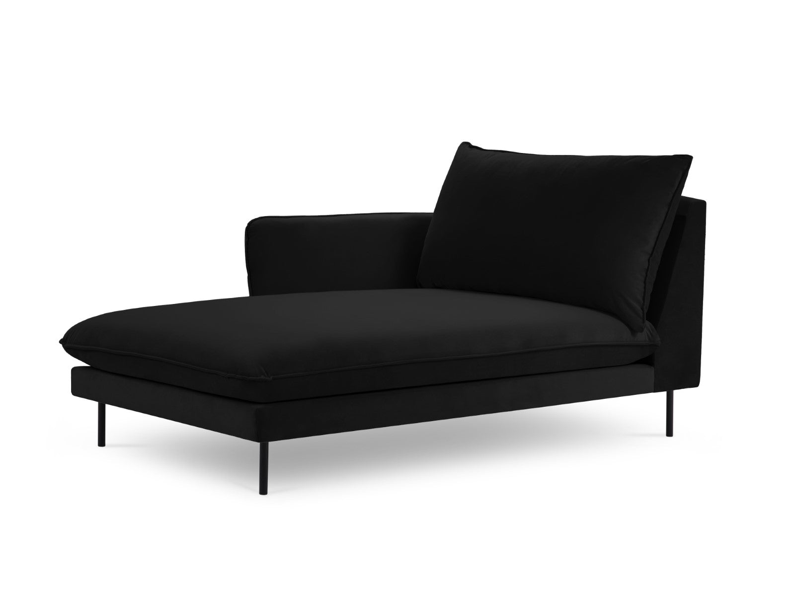 Cosmopolitan Design linker meridiaan Vienna flueel, zwart - 170x110x95