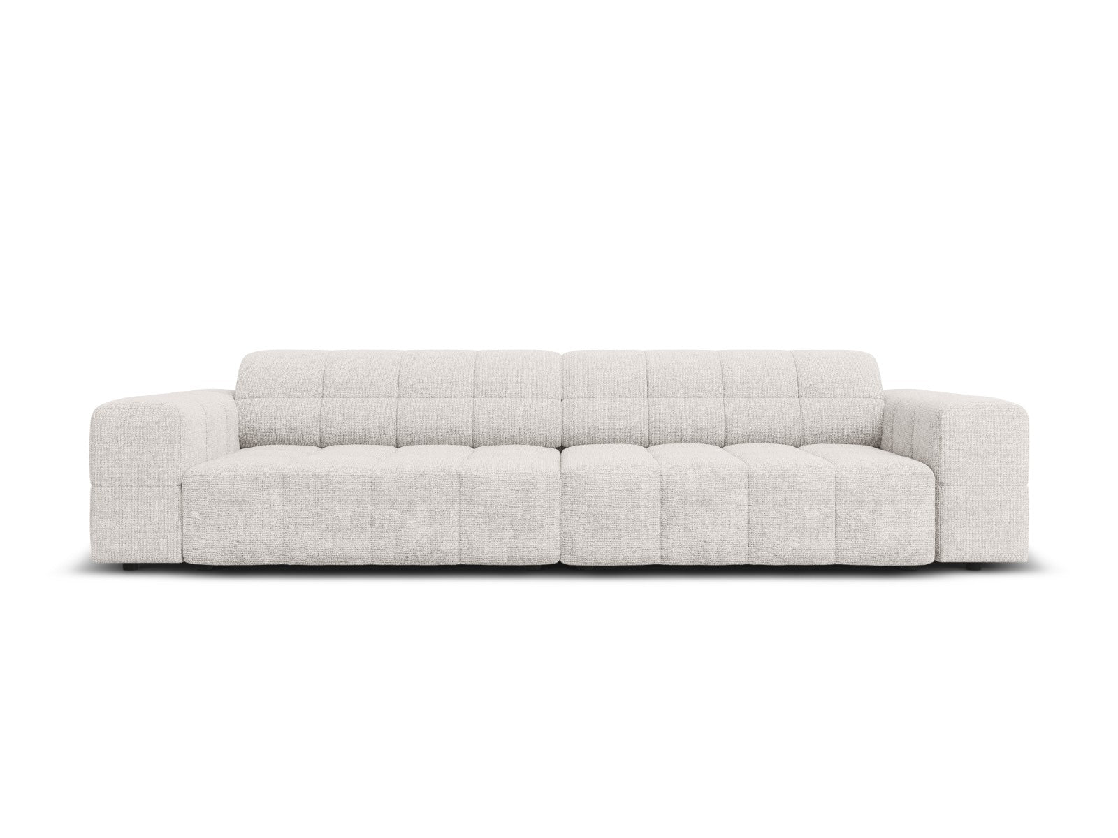 Cosmopolitan Design Bank Chicago 4-zits, chenille lichtgrijs - 102x252