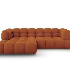 Cosmopolitan Design Modulaire hoekbank links Sky 3-zits, flueel, terra Cosmopolitan Design Modulaire hoekbank links Sky 3-zits, flueel, terra