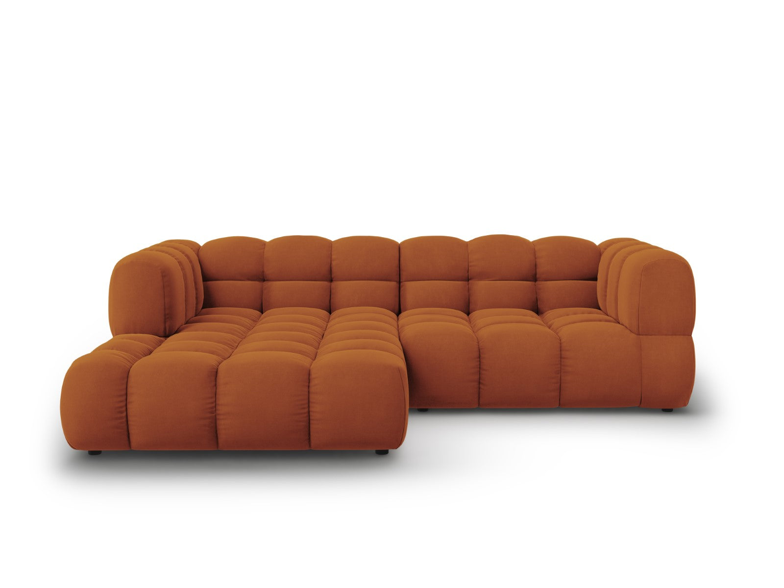 Cosmopolitan Design Modulaire hoekbank links Sky 3-zits, flueel, terra