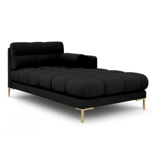 Cosmopolitan Design rechter chaise longue Bali structurele stof, zwart