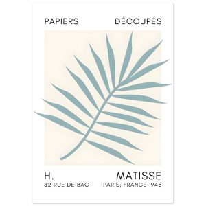 Artfulprints Poster Matisse – Floral reef turquoise – A4 21×29.7 cm – Artfulprints Poster Matisse – Floral reef turquoise – A4 21×29.7 cm –