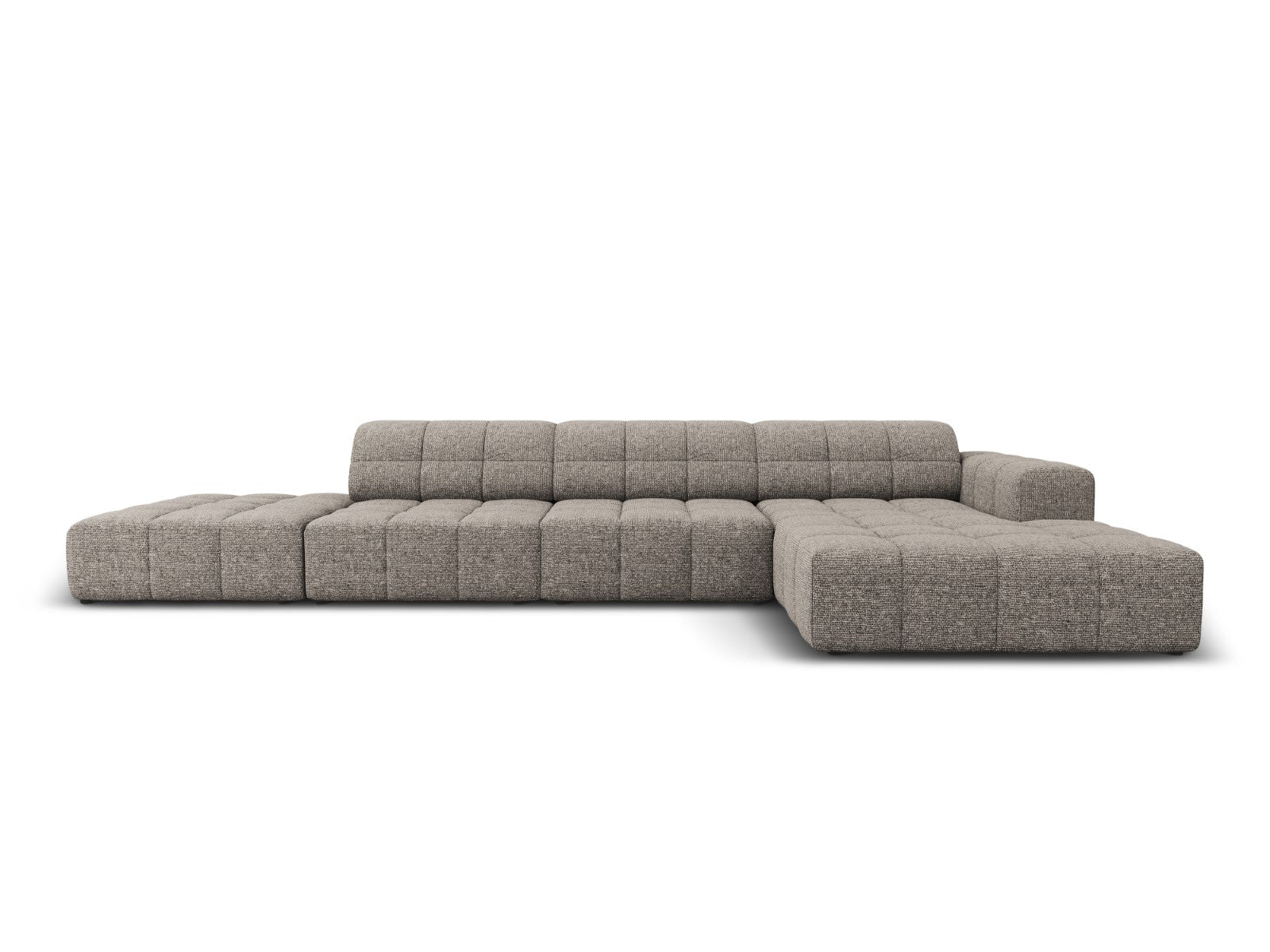 Cosmopolitan Design rechter hoekbank Chicago 5-zits, chenille grijs -