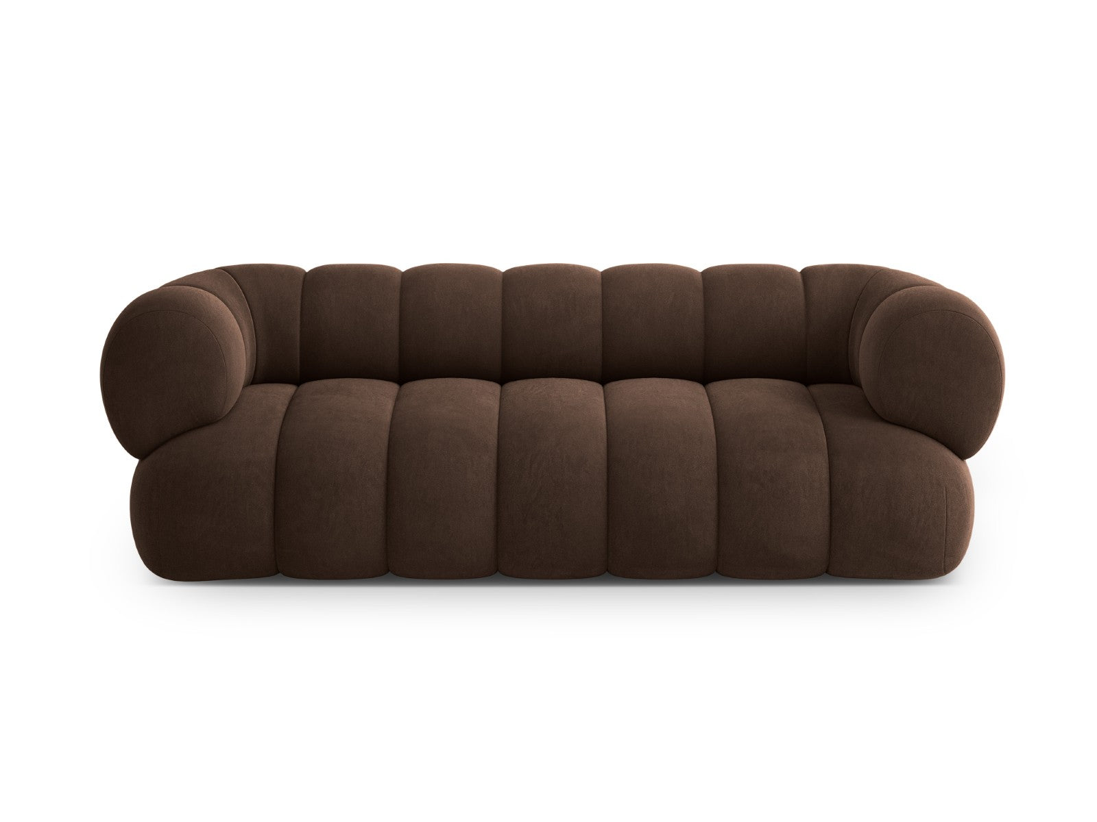 Cosmopolitan Design Bank Koge 3-zits, flueel chocolade - 95x210x70cm