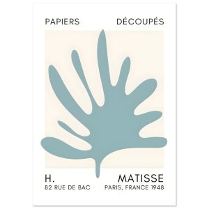 Artfulprints Poster Matisse – Coral drift turquoise – A4 21×29.7 cm – Artfulprints Poster Matisse – Coral drift turquoise – A4 21×29.7 cm –