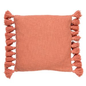 RUBY – Sierkussen 45×45 cm – 100% katoen – met flosjes – Lobster Bisqu