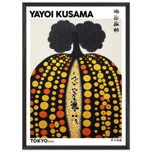 Artfulprints Poster met Lijst Yayoi Kusama – Tokyo pumpkin 1998 – 50×7