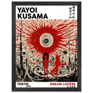 Artfulprints Poster met Lijst Yayoi Kusama – Dream lovers – 30×40 cm – Artfulprints Poster met Lijst Yayoi Kusama – Dream lovers – 30×40 cm –