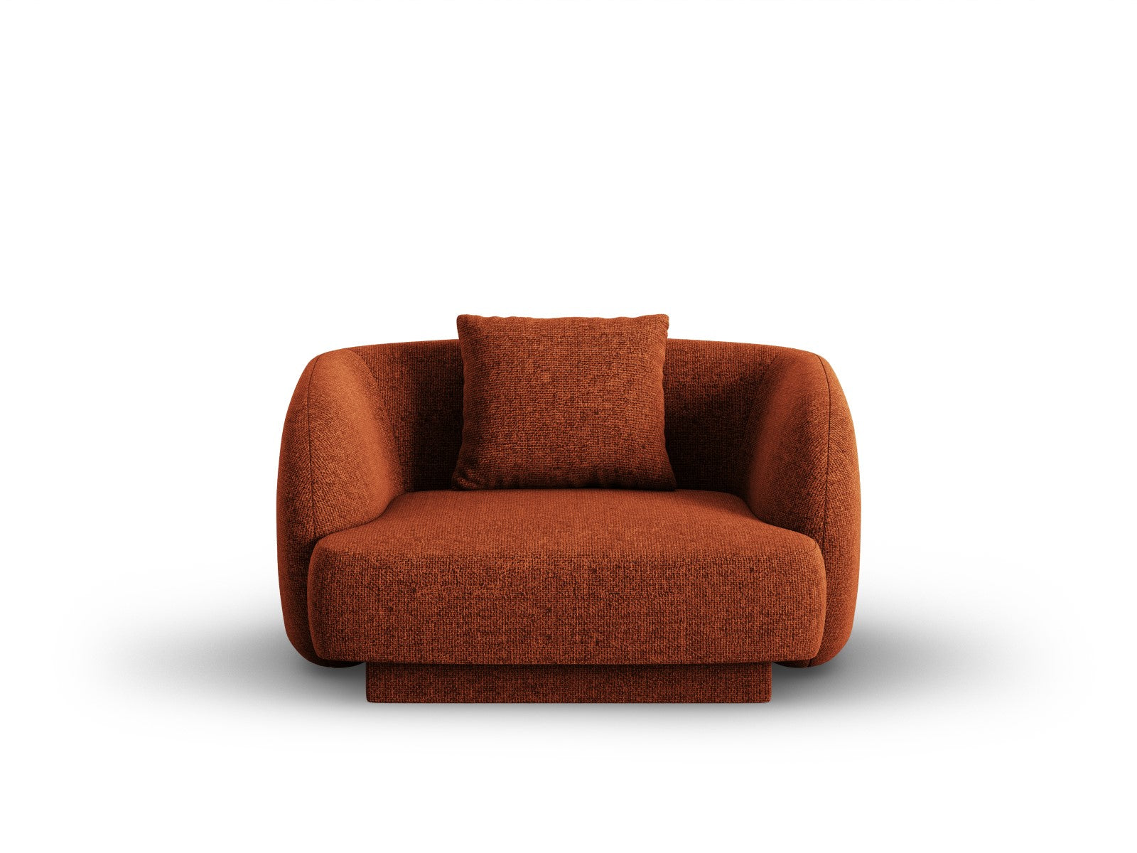 Cosmopolitan Design Fauteuil Tulum chenille, terracotta - 90x103x70cm
