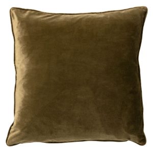 FINN – Sierkussen 45×45 cm – velvet – effen kleur – Military Olive – g