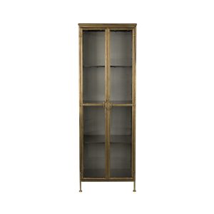 Dutchbone Gertlush Opbergkast/ Vitrinekast Metaal Goud Dutchbone Gertlush Opbergkast/ Vitrinekast Metaal Goud