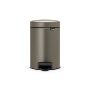 Brabantia NewIcon Pedaalemmer, 3 liter, kunststof binnenemmer – Platin