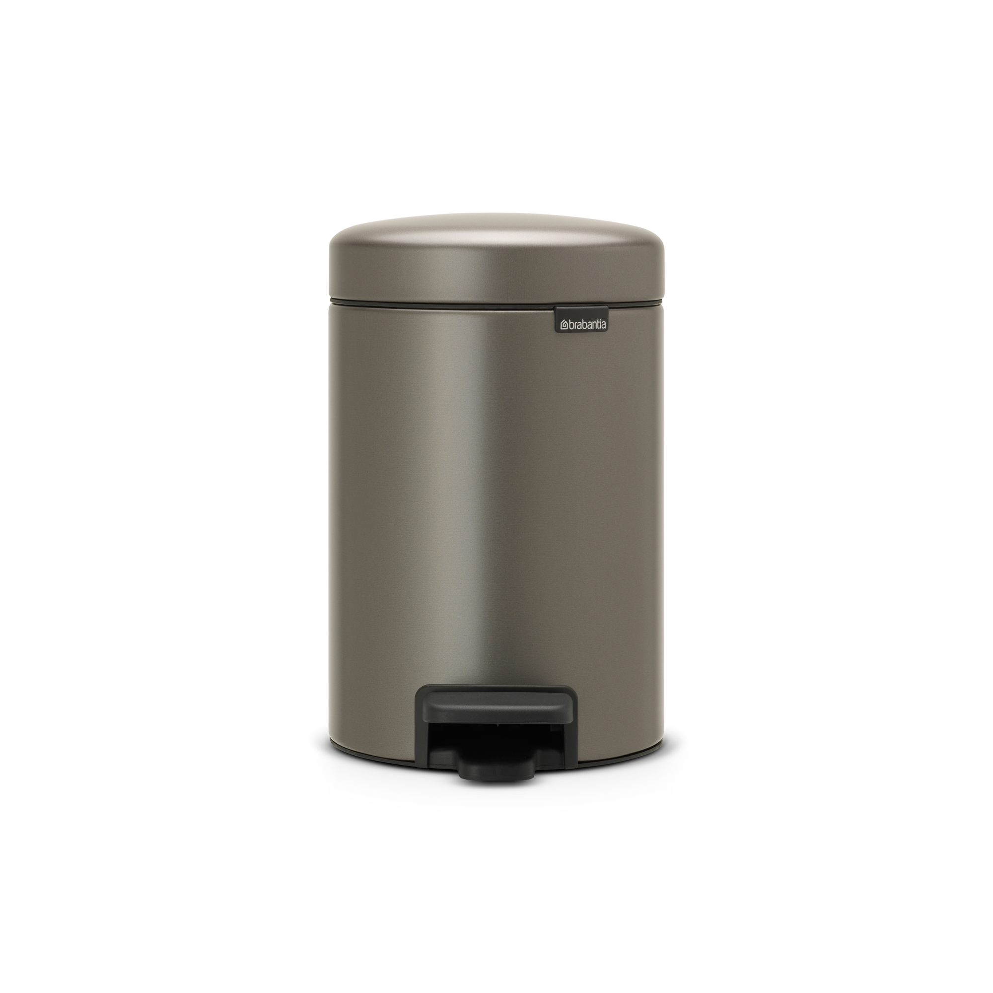 Brabantia NewIcon Pedaalemmer, 3 liter, kunststof binnenemmer - Platin