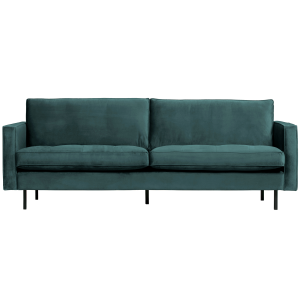 WOOOD classic 2,5-zits bank Rodeo – Velvet – Teal – 83x230x88 WOOOD classic 2,5-zits bank Rodeo – Velvet – Teal – 83x230x88
