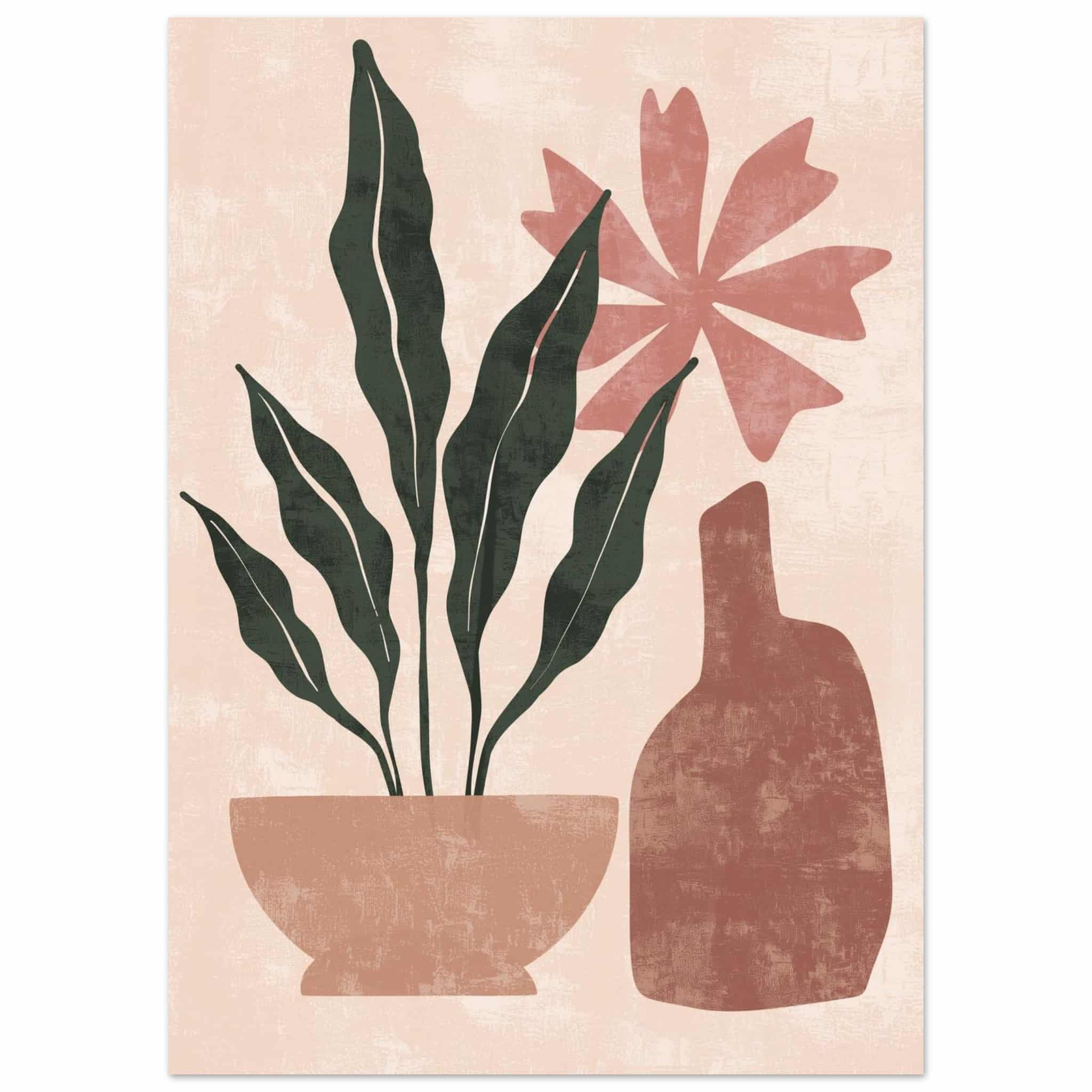 Artfulprints Poster Boho – Terracotta greenery - 50x70 cm - Meerkleuri