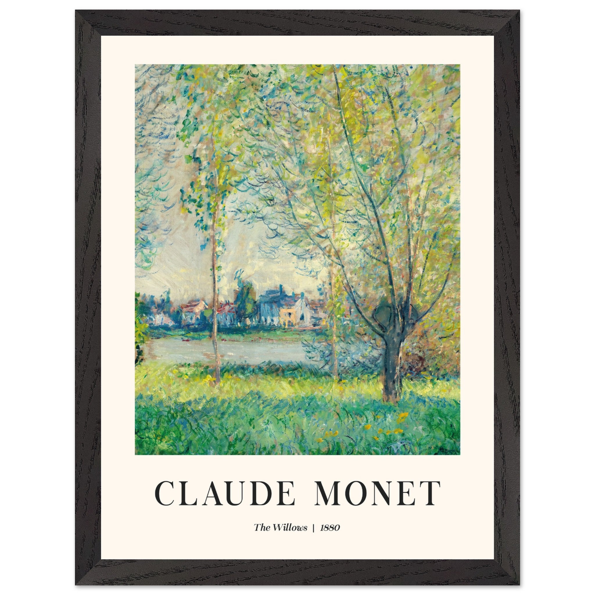 Artfulprints Poster met Lijst Claude Monet - The willows - 30x40 cm -