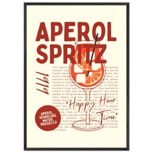 Artfulprints Poster met Lijst Aperol Spritz – Happy hour – 70×100 cm – Artfulprints Poster met Lijst Aperol Spritz – Happy hour – 70×100 cm –