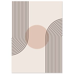 Artfulprints Poster Boho – Retro wave – A4 21×29.7 cm – Grijs Artfulprints Poster Boho – Retro wave – A4 21×29.7 cm – Grijs
