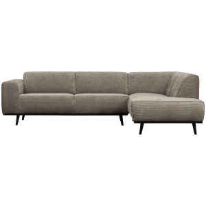 WOOOD hoekbank rechts Statement – Ribstof – Clay – 77x274x210 WOOOD hoekbank rechts Statement – Ribstof – Clay – 77x274x210