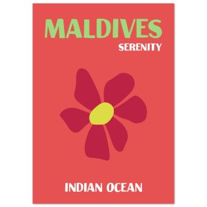 Artfulprints Poster Indian Ocean – Maldives – A4 21×29.7 cm – Rood Artfulprints Poster Indian Ocean – Maldives – A4 21×29.7 cm – Rood