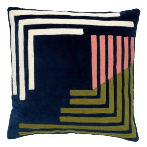 REMY – sierkussen 45×45 cm – 100% katoen – geborduurd – Insignia Blue REMY – sierkussen 45×45 cm – 100% katoen – geborduurd – Insignia Blue
