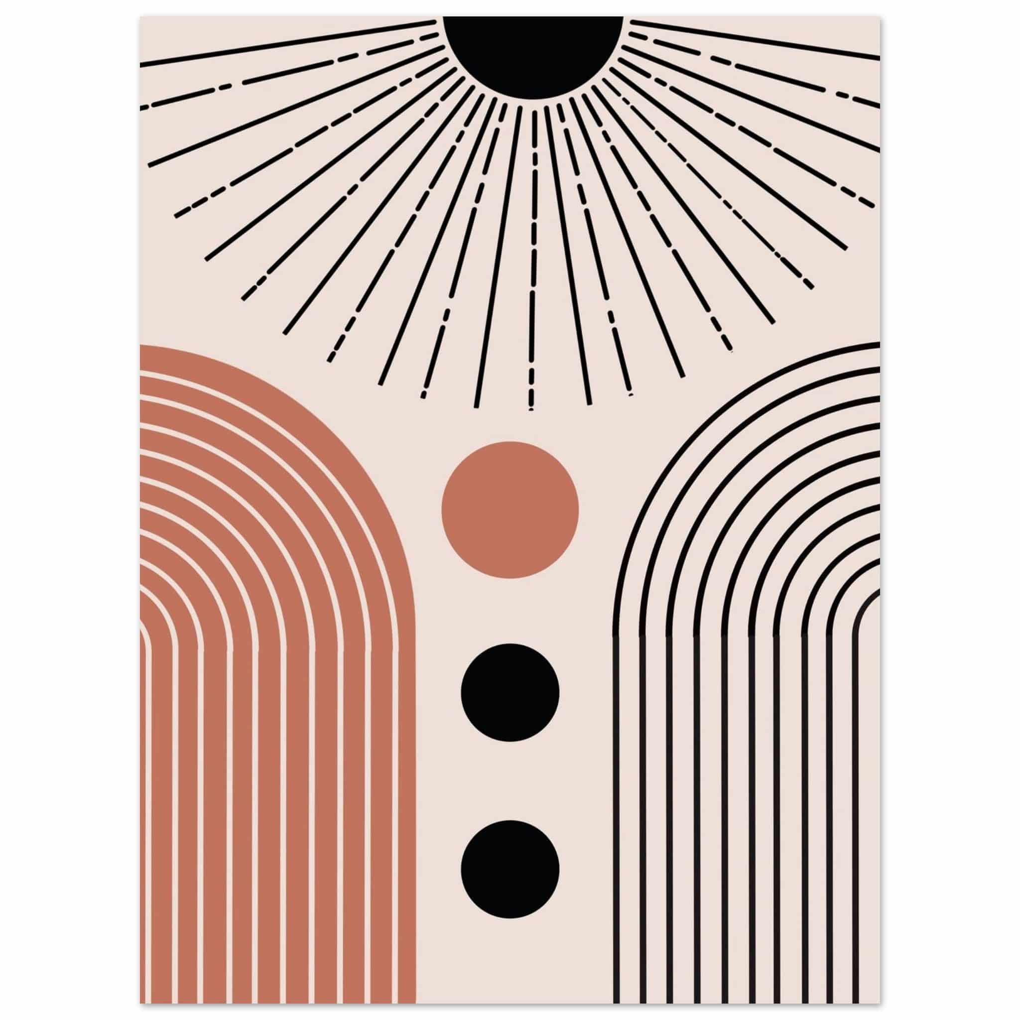 Artfulprints Poster Boho – Cosmic rise - 30x40 cm - Meerkleurig