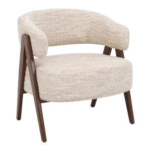 DÉJA Living Fauteuil Fly – Beige/Walnoot – 67x64x72cm DÉJA Living Fauteuil Fly – Beige/Walnoot – 67x64x72cm