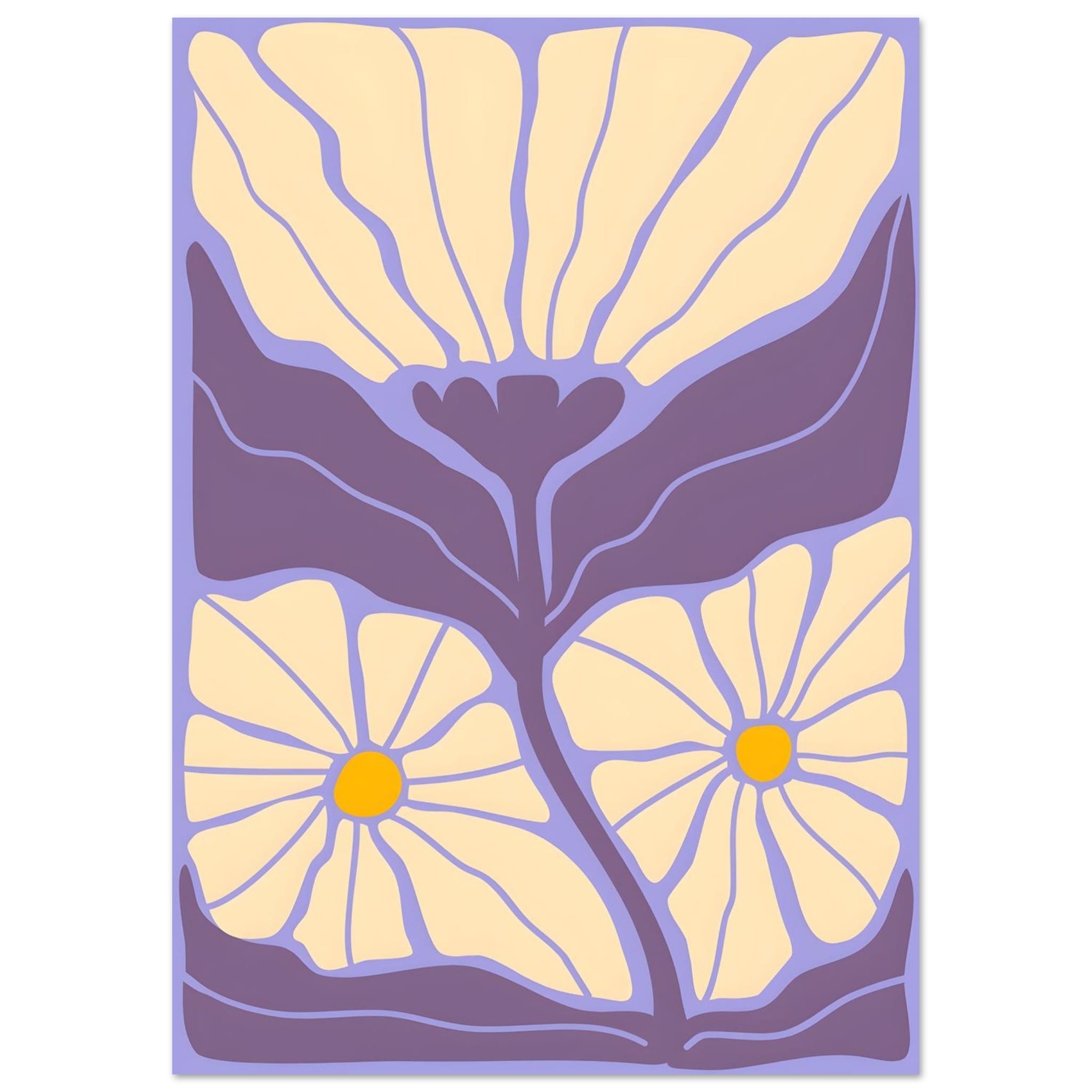 Artfulprints Poster Matisse - Soft bloom - A4 21x29.7 cm - Paars