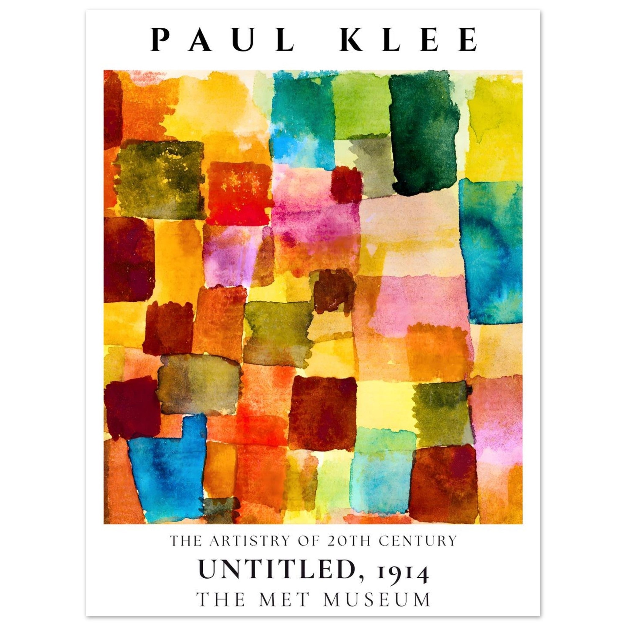 Artfulprints Poster Paul Klee - Untitled - 30x40 cm - Meerkleurig