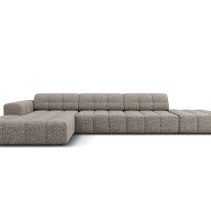 Cosmopolitan Design linker hoekbank Chicago 5-zits, chenille grijs – 1 Cosmopolitan Design linker hoekbank Chicago 5-zits, chenille grijs – 1