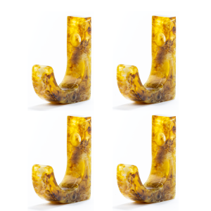 Brût Homeware | Set van 4 Kapstokhaken | Pavone | Tijger Brût Homeware | Set van 4 Kapstokhaken | Pavone | Tijger