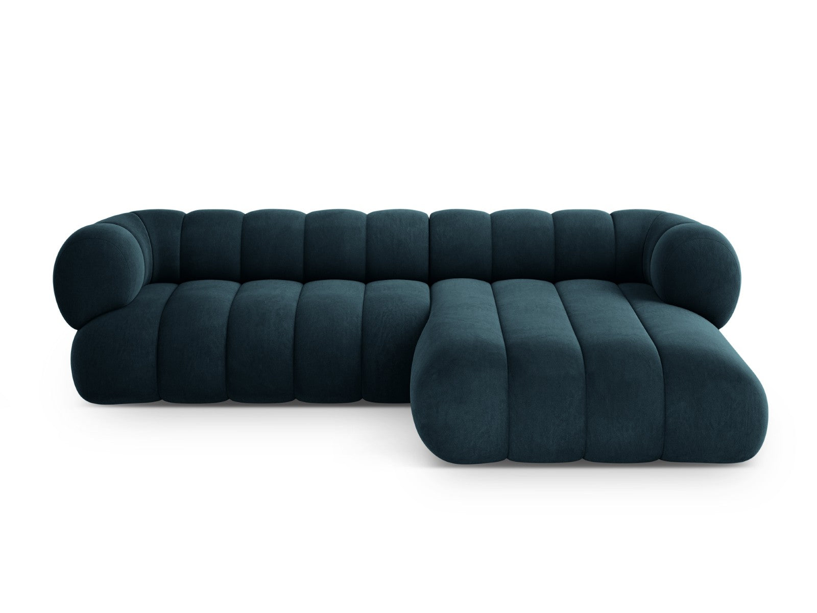 Cosmopolitan Design rechter hoekbank Koge 5-zits, flueel diepe olie -