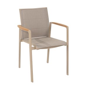 4 Seasons tuinstoel Cortina stapelbaar – latte 4 Seasons tuinstoel Cortina stapelbaar – latte