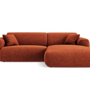 Cosmopolitan Design rechter hoekbank Nolio 4-zits, chenille, terracott Cosmopolitan Design rechter hoekbank Nolio 4-zits, chenille, terracott
