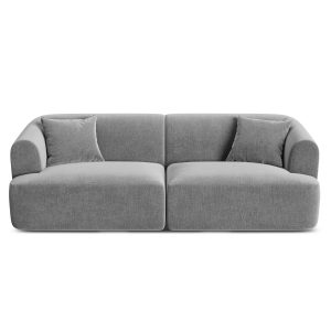 Cosmopolitan Design Modulaire bank Campi 3-zits, flueel grijs – 90×220 Cosmopolitan Design Modulaire bank Campi 3-zits, flueel grijs – 90×220