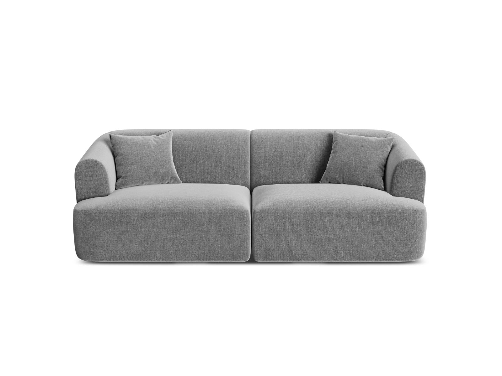 Cosmopolitan Design Modulaire bank Campi 3-zits, flueel grijs - 90x220
