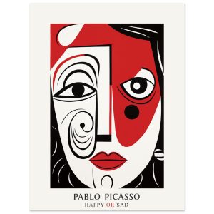 Artfulprints Poster Pablo Picasso – Happy or sad – 30×40 cm – Rood Artfulprints Poster Pablo Picasso – Happy or sad – 30×40 cm – Rood