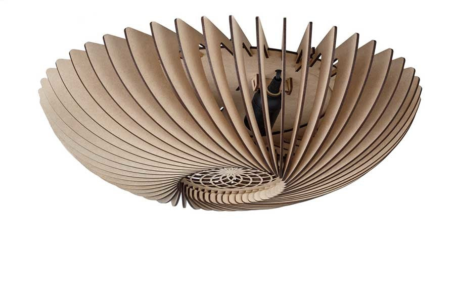 Blij Design plafondlamp Orb - 2 lichts - 48 x 13 cm - beige
