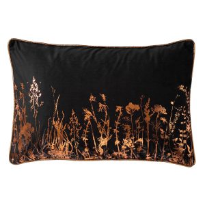 DALITA – kussenhoes 40×60 cm – metallic design – bloemenprint – Raven DALITA – kussenhoes 40×60 cm – metallic design – bloemenprint – Raven
