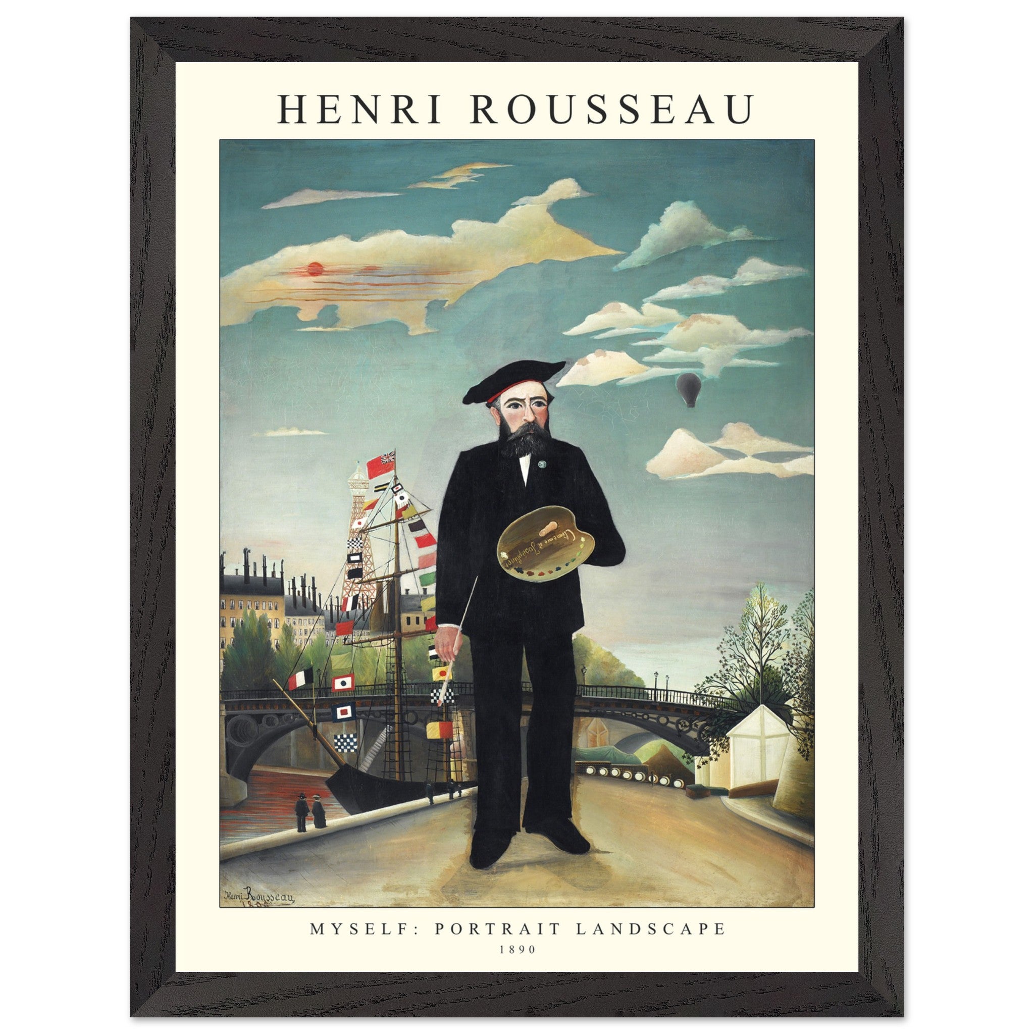 Artfulprints Poster met Lijst Henri Rousseau - Portrait landscape - 30