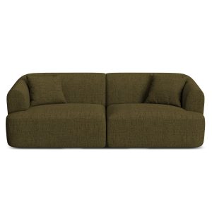 Cosmopolitan Design Modulaire bank Campi 3-zits, structurele stof groe Cosmopolitan Design Modulaire bank Campi 3-zits, structurele stof groe