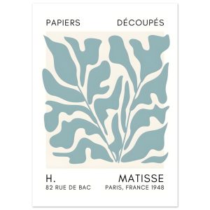 Artfulprints Poster Matisse – Seabed shapes turquoise – 50×70 cm – Tur Artfulprints Poster Matisse – Seabed shapes turquoise – 50×70 cm – Tur