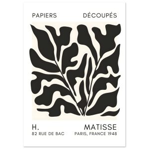 Artfulprints Poster Matisse – Seabed shapes black – A4 21×29.7 cm – Zw Artfulprints Poster Matisse – Seabed shapes black – A4 21×29.7 cm – Zw