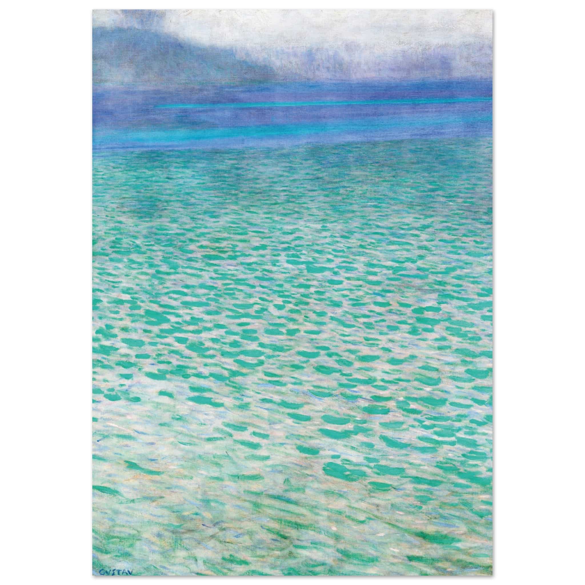 Artfulprints Poster Gustav Klimt - Attersee - A4 21x29.7 cm - Turquois
