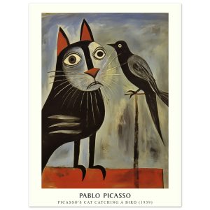 Artfulprints Poster Pablo Picasso – Picasso's cat catching a bird – 30 Artfulprints Poster Pablo Picasso – Picasso's cat catching a bird – 30