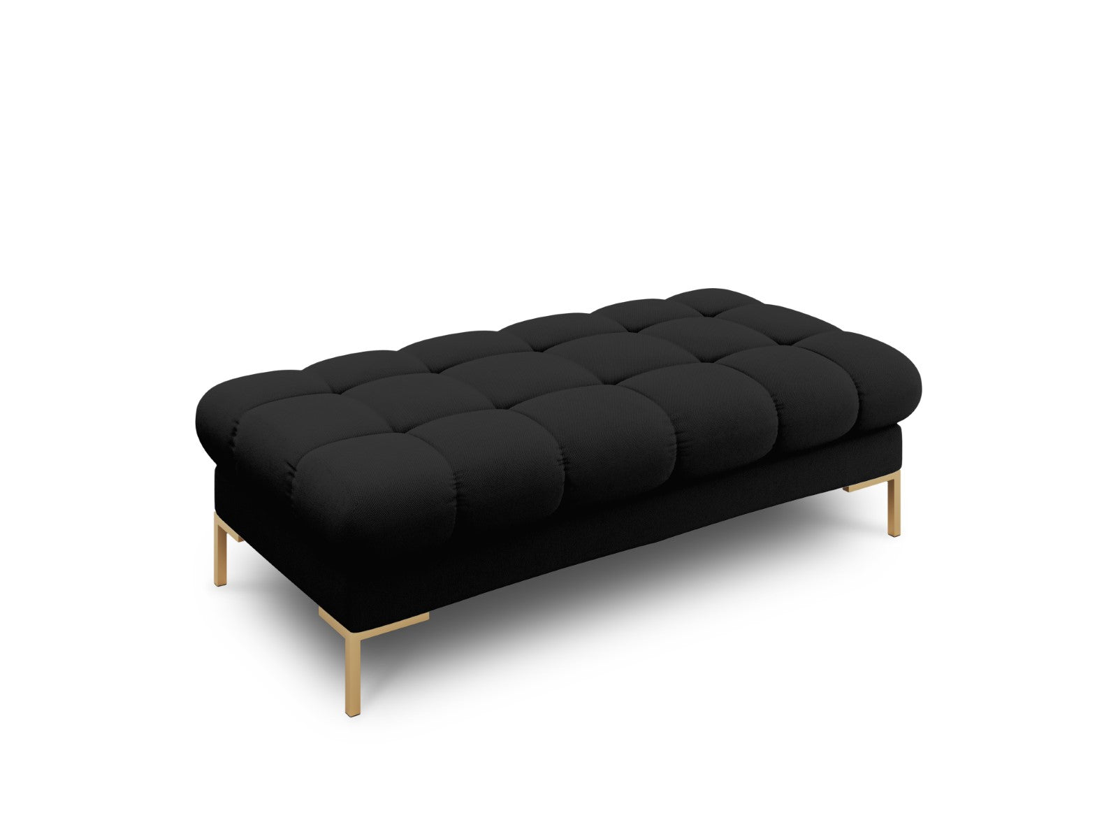 Cosmopolitan Design Bank Bali 2-zits, structurele stof, zwart - 62x133