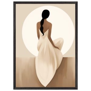 Artfulprints Poster met Lijst Japandi The serene lady – 50×70 cm – Bru Artfulprints Poster met Lijst Japandi The serene lady – 50×70 cm – Bru