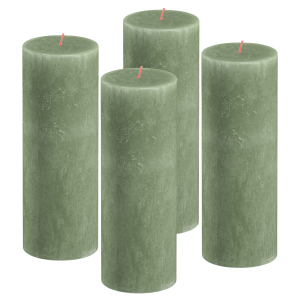 Bolsius rustieke kaarsen – olijfgroen – 19cm Bolsius rustieke kaarsen – olijfgroen – 19cm